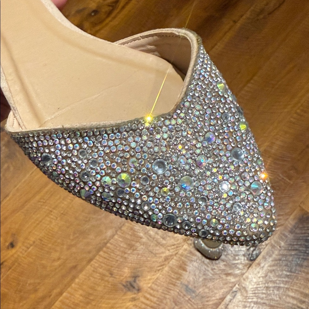 BAMBOO Silver Rhinestone Flats - Picture 6 of 7